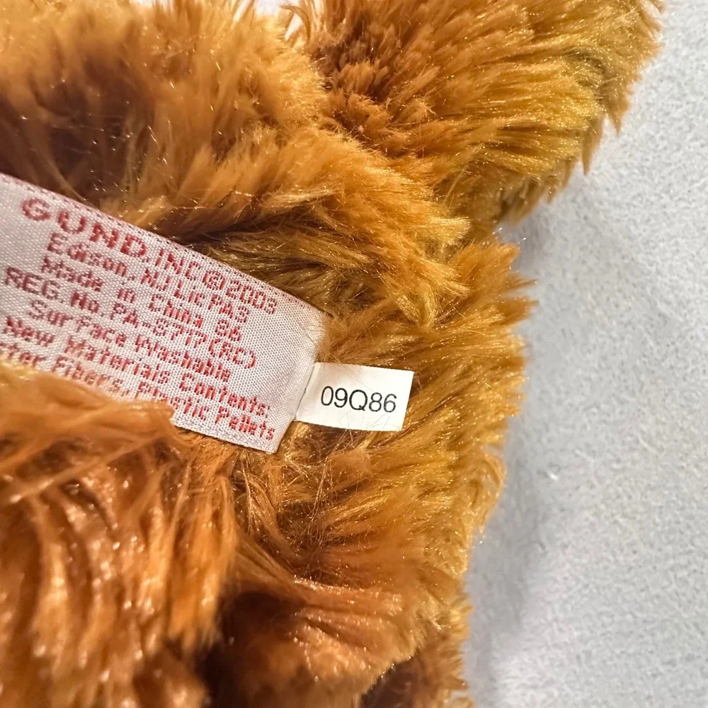 Vintage NWT GUND Lord & Taylor Labradoodle Plush Brown Dog Collar 12